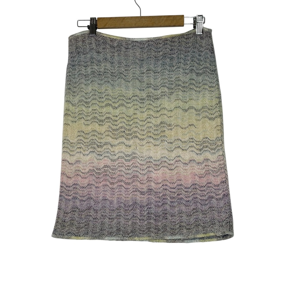 Missoni Womens Pencil Skirt 42 (Medium) Knit Zig Zag Ombre Stretch Vintage - Picture 4 of 9